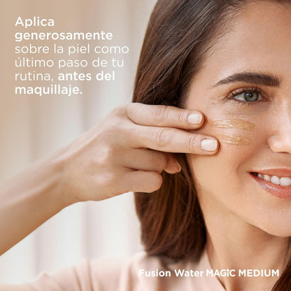 ISDIN Fusion Water Magic Color SPF 50, Protector Solar Facial De Uso Diario Ultraligero Con Color, 3 Tonos Disponibles, 50Ml